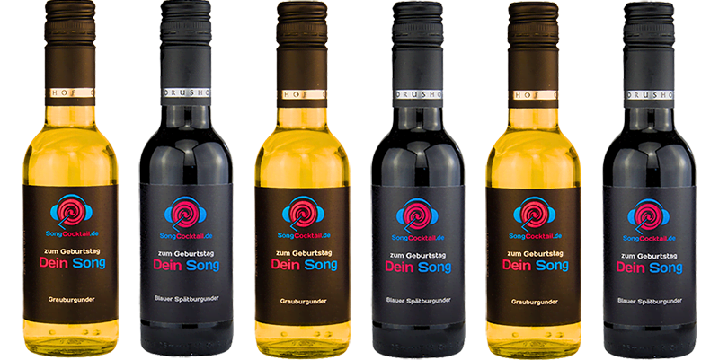 Weinpräsent - personalisiertes Geburtstagslied